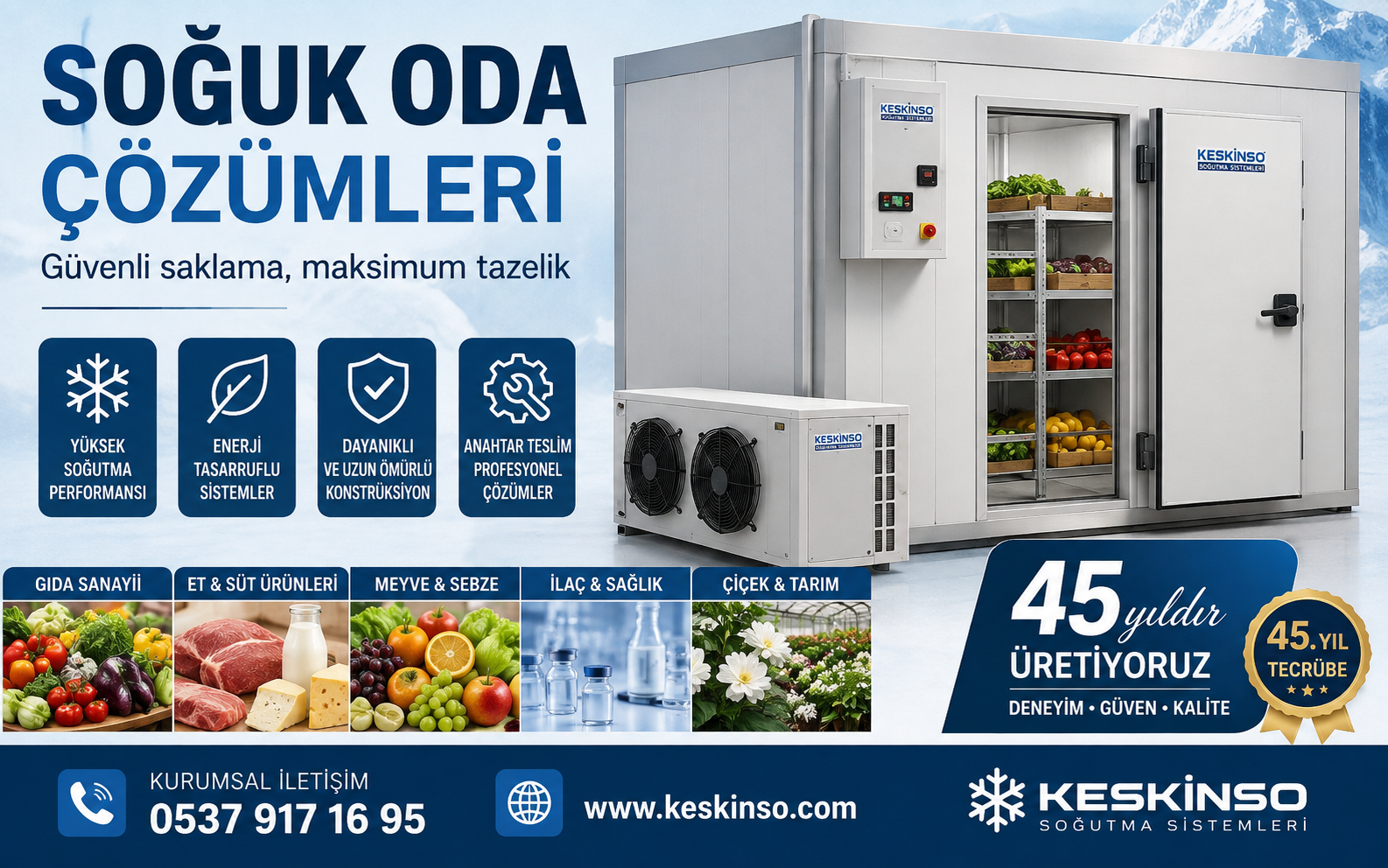 Üretimden Soğuk Oda Çözümleri